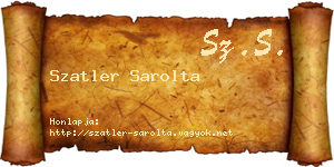 Szatler Sarolta névjegykártya
