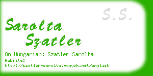 sarolta szatler business card